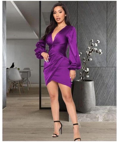 Womens Sexy Summer Beach Dresses Plus Size Cover Ups Swimwear Dress 16 Purple $24.59 Swimsuits