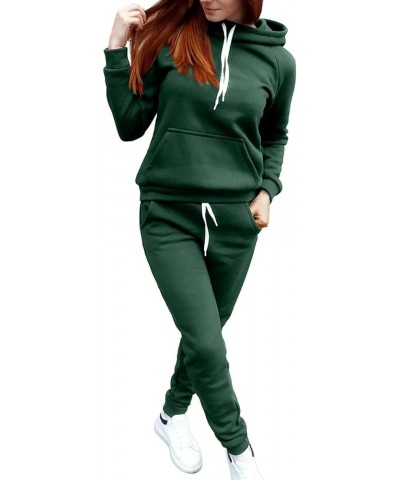 Women's Tracksuit set 2023 Fall Two Piece Outfit Long Sleeve Crewneck Pullover Tops And Jogger Pants Sweatsuit 09_black $4.23...