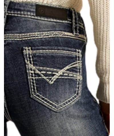 Rock and Roll Cowgirl womens Mid-rise Trouser Jeans in Dark Vintage W8m9516 Denim $46.63 Jeans