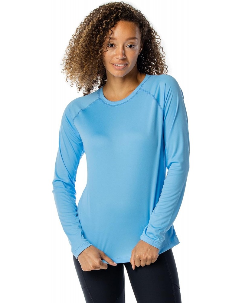 Women’s UPF 50+ UV Sun Protection Long Sleeve Performance Regular Fit T-Shirt for Sports and Outdoor, Medium, Columbia Blue $...