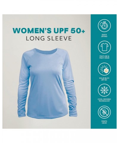 Women’s UPF 50+ UV Sun Protection Long Sleeve Performance Regular Fit T-Shirt for Sports and Outdoor, Medium, Columbia Blue $...