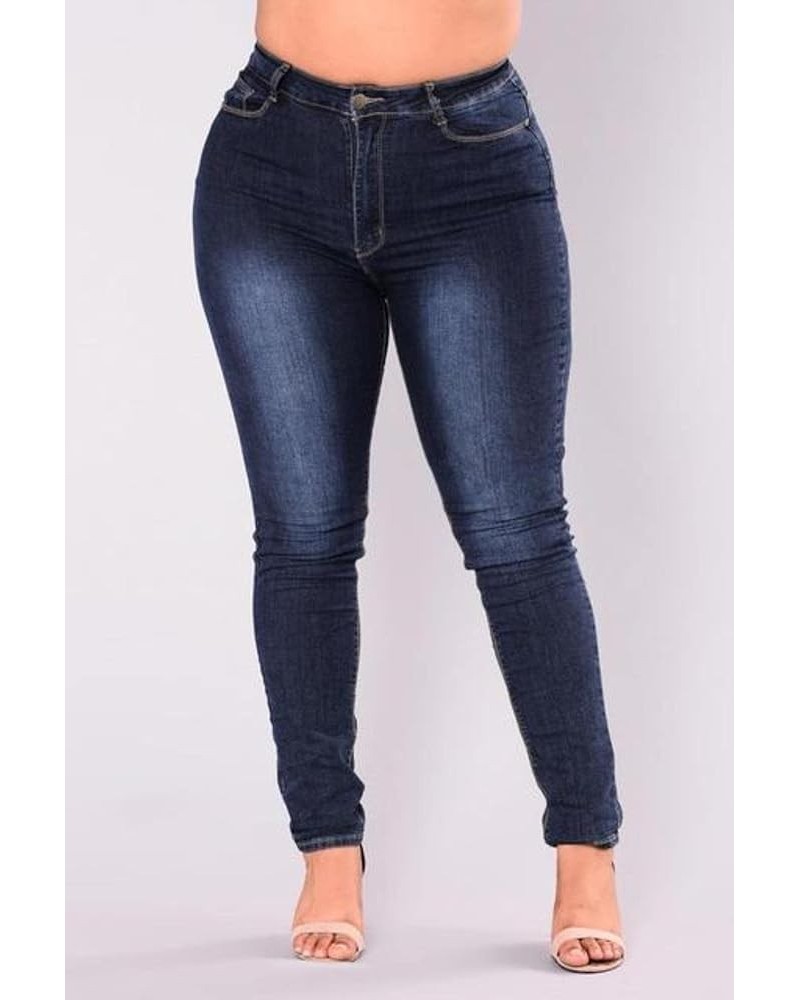 New Plus Size Jeans for Women High Waist Stretch Jeans Casual Denim Pencil Pants Fall Winter Clothing L-5XL X-Large 2 $21.71 ...