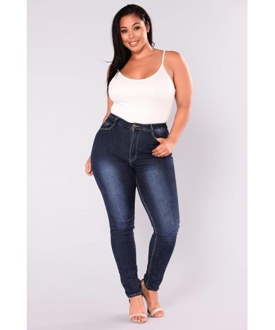 New Plus Size Jeans for Women High Waist Stretch Jeans Casual Denim Pencil Pants Fall Winter Clothing L-5XL X-Large 2 $21.71 ...