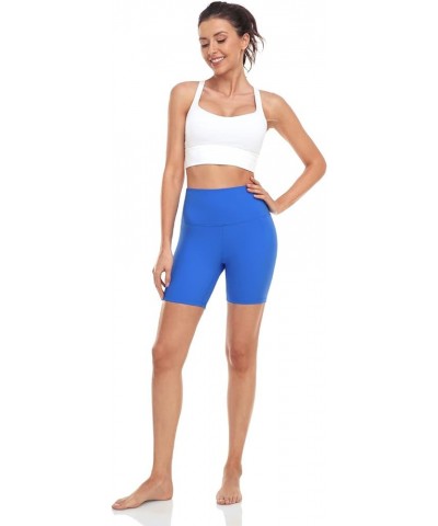 Essential Biker Shorts for Women, High Waisted Workout Compression Yoga Shorts 4''/ 6''/ 8'' 6 inches Dazzling Blue_6'' $8.69...