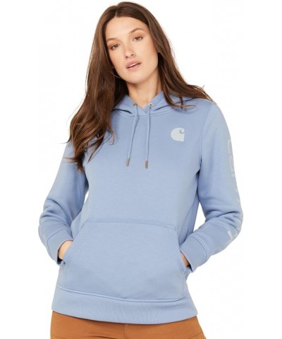 Women's Clarksburg Graphic Sleeve Pullover Sweatshirt (Regular and Plus Sizes) Skystone $31.67 Hoodies & Sweatshirts