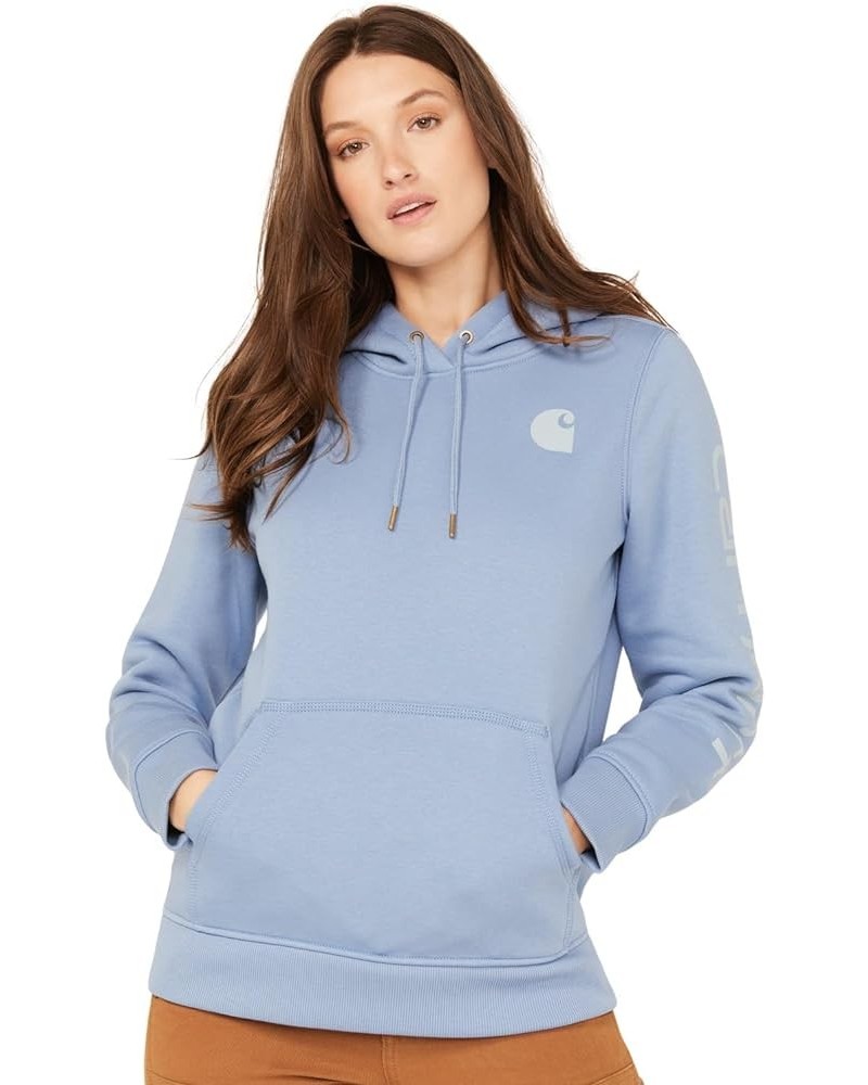 Women's Clarksburg Graphic Sleeve Pullover Sweatshirt (Regular and Plus Sizes) Skystone $31.67 Hoodies & Sweatshirts