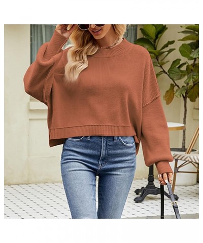 Cardigan Sweaters for Women Neck Long Sleeve Solid Loose Short Pullover Sweater Mans Mens 1/4 Zip Pullover Sweater B-coffee $...