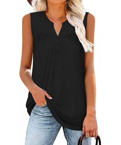 Womens Summer Short Sleeve Shirts V Neck Tops Casual Tunic Floral Ruffle Blouse 2-a-black $12.74 Tops