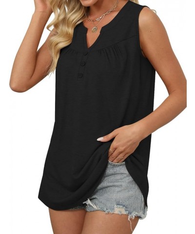 Womens Summer Short Sleeve Shirts V Neck Tops Casual Tunic Floral Ruffle Blouse 2-a-black $12.74 Tops