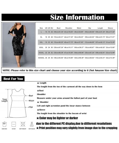 Women's Wrap Dress Sexy Sequin Mesh Long Sleeve V-Neck Wedding Dresses for Women 2023 Fall Winter 10-black $11.16 Sweaters