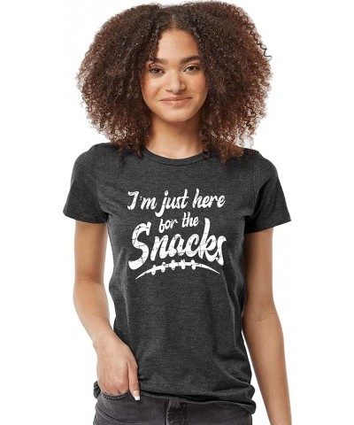 I'm Just Here for The Snacks Funny Football Party Mens Women Deluxe Soft T-Shirt Semi Fit Charcoal $7.15 T-Shirts