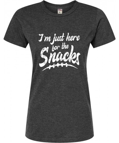 I'm Just Here for The Snacks Funny Football Party Mens Women Deluxe Soft T-Shirt Semi Fit Charcoal $7.15 T-Shirts