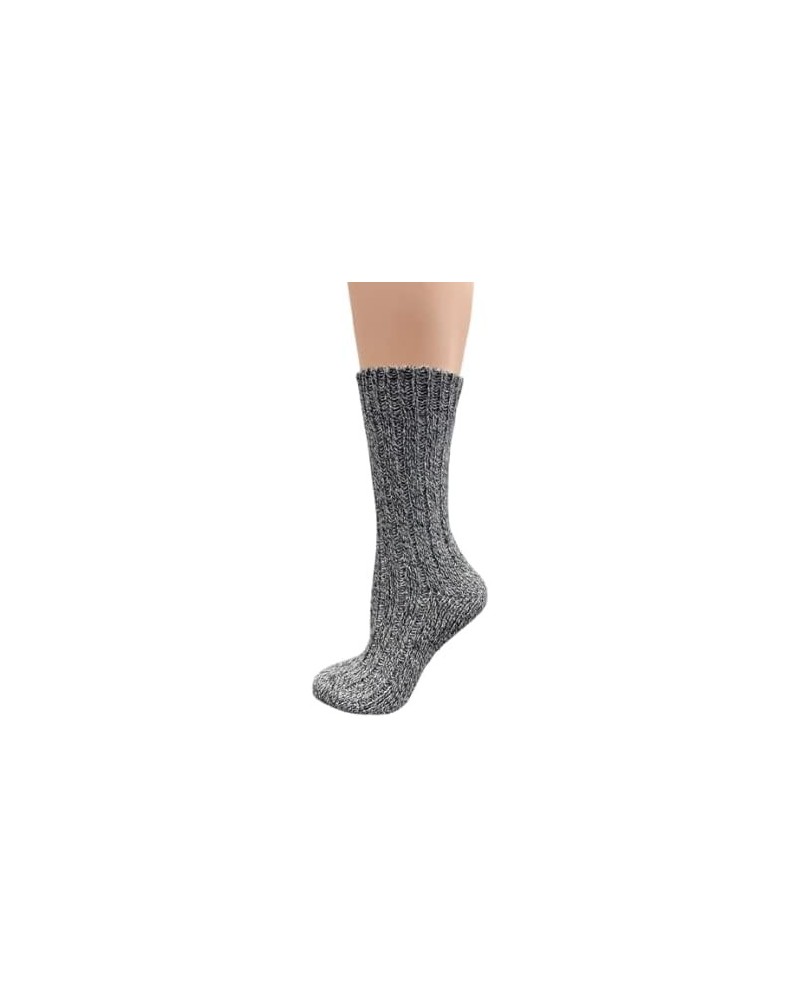 Women's Wool Crew Socks - Warm and Comfortable Outdoor Socks Moisture-Wicking and Insulating with wide calf fit Gray $8.83 Ac...