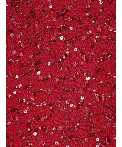 Women's One Shoulder Beaded Dress Cranberry $100.97 Dresses