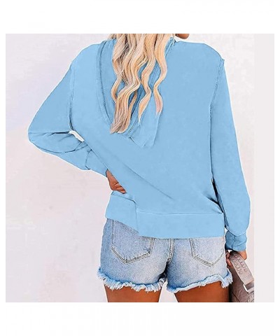 Womens Zip Up Hoodie 2023 Fall Fashion Clothes Long Sleeve Lightweight Hooded Sweatshirts Casual Loose Jackets 01 Blue $6.81 ...