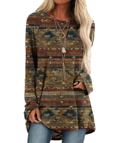 Western Sweatshirts for Women Native American Aztec Print Pullover Long Sleeve Crewneck Crewneck Sweatshirt Aztec Print-6 $18...