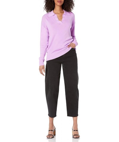 Women's Meena Loose-Fit Sweater Polo Lavendula $29.65 Sweaters