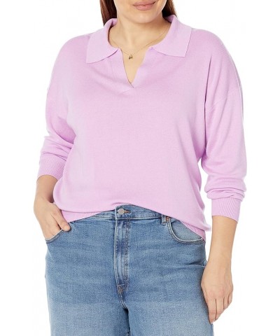 Women's Meena Loose-Fit Sweater Polo Lavendula $29.65 Sweaters