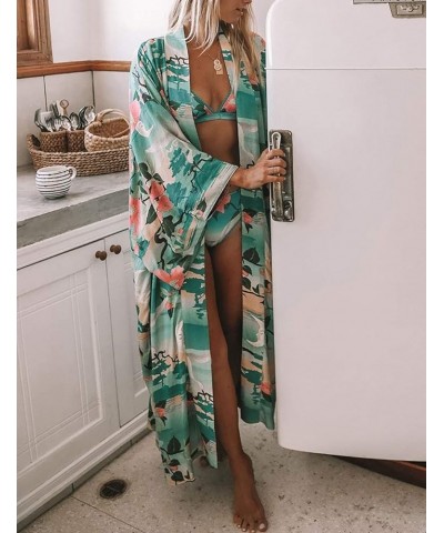 Women's Sexy Fashion Loose Bikini Swimwear Cover Up Long Kimono Cardigan Multicolor $16.32 Swimsuits