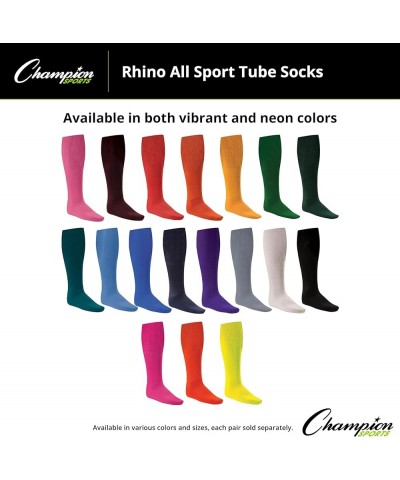 Rhino All Sport Athletic Socks - Multiple Sizes and Colors 8.5-10 (Medium) Neon Pink $7.35 Socks