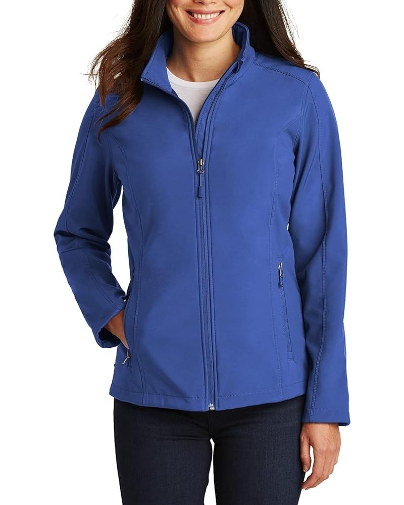 Womens Full-Zip Long Sleeves Water and Wind Resistacne Core Soft Shell Jacket True Royal $16.12 Jackets