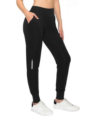 Women's Jogger with Pockets - Soft Full & Capri Sweat Pants Sjog8171 / Black $9.58 Pants