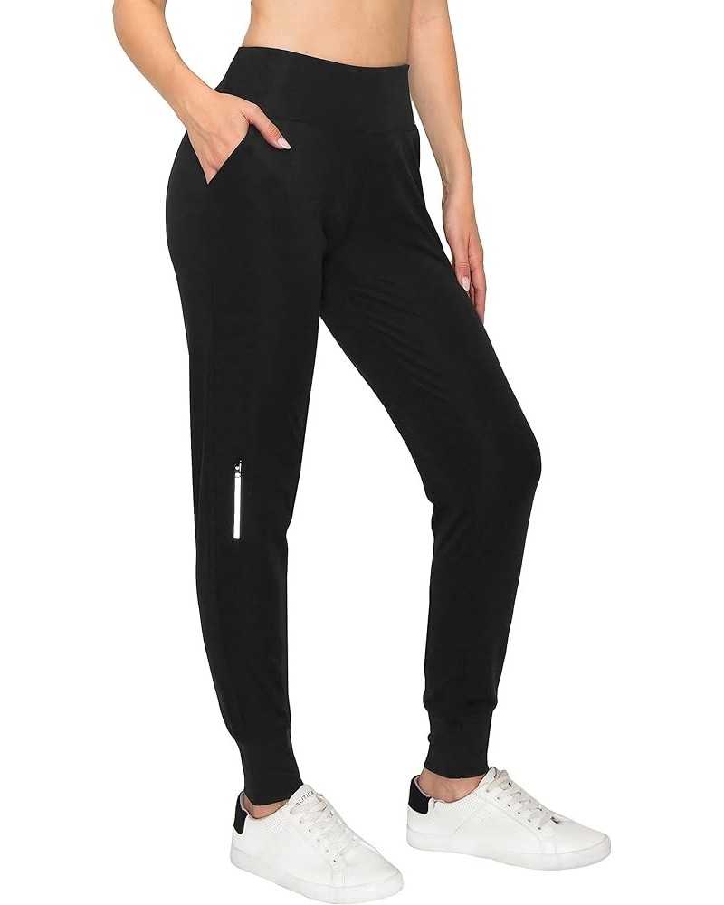 Women's Jogger with Pockets - Soft Full & Capri Sweat Pants Sjog8171 / Black $9.58 Pants