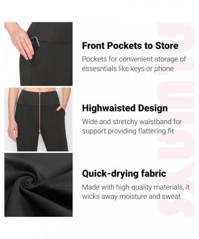 Women's Jogger with Pockets - Soft Full & Capri Sweat Pants Sjog8171 / Black $9.58 Pants