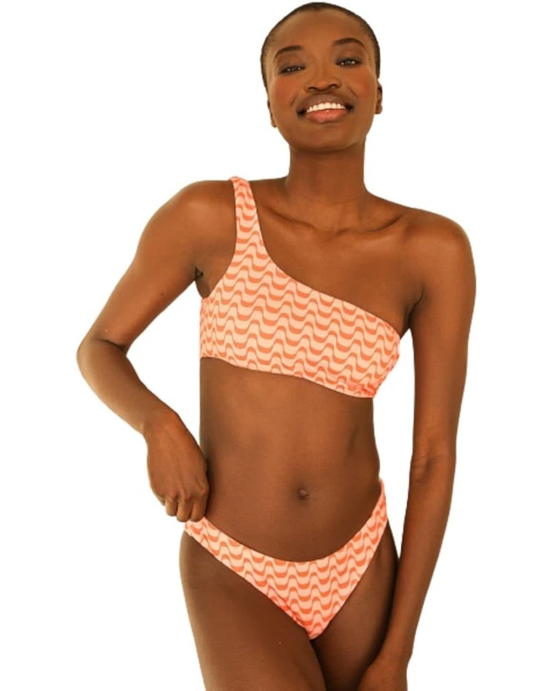 Nocturnal Bikini Bottom for Women with Cheeky Back Coverage, High-Cut Bikini Bottom with Curved Waistline New Wave $16.27 Swi...