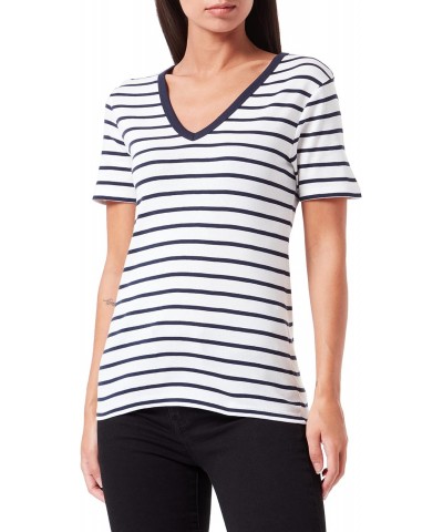 Women's Stripes Short Sleeved Iconic Organic Cotton V-Neck T-Shirt Size Small $30.24 T-Shirts