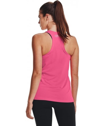 Women's Tech Twist Tank Top (640) Pink Punk / White / Metallic Silver $10.48 Activewear