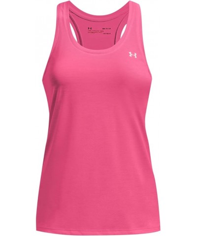 Women's Tech Twist Tank Top (640) Pink Punk / White / Metallic Silver $10.48 Activewear