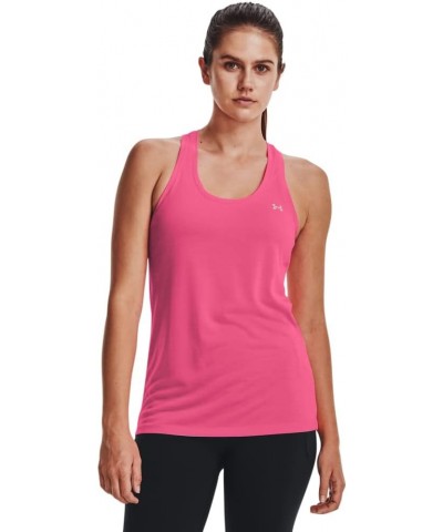 Women's Tech Twist Tank Top (640) Pink Punk / White / Metallic Silver $10.48 Activewear