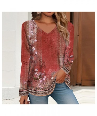 Elegant Tops for Women Winter Tops for Women V-Neck Puff Sleeve Tops Lightweight Sweaters Fashion 2023 D 07-red $19.48 Active...