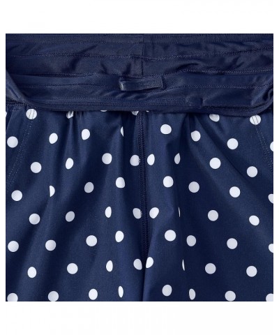 Women's 5" Quick Dry Elastic Waist Board Shorts Swim Cover-up Shorts with Panty Deep Sea Polka Dot $21.83 Swimsuits