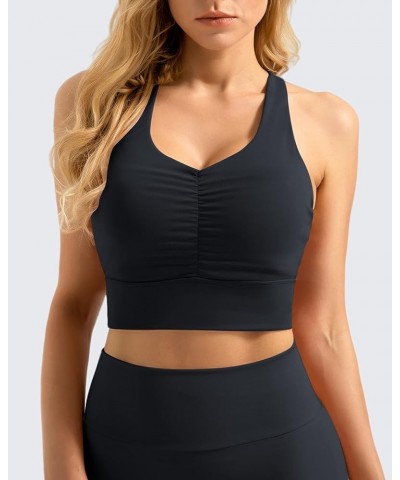 Padded Sports Bras for Women, Longline Cropped Tank Top Fitness Running Yoga Workout Crop Tops 8 Black $11.19 Lingerie